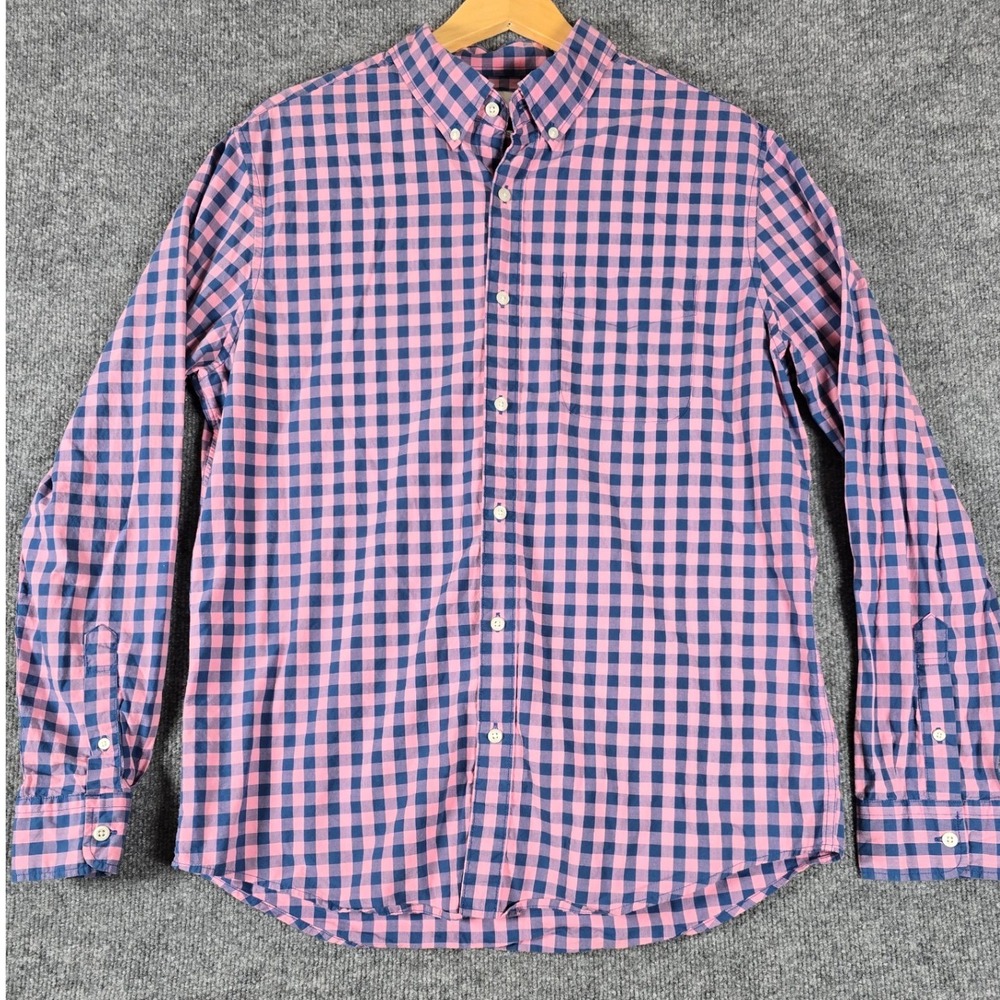 American‎ Eagle Outfitters Mens Long Sleeve Button Down Gingham Shirt Size Large